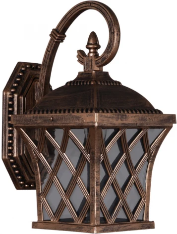 Настенный фонарь уличный Reluce 09017-0.2-001SW BKG (220V, фонарь)