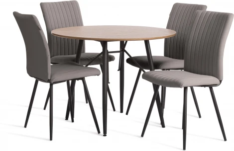 Стул обеденный Monte Carlo (Флок /Серый,Черный) Tetchair арт.24610