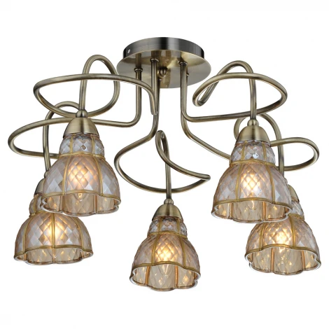 Потолочная люстра IDLamp 871 871/5PF-Oldbronze