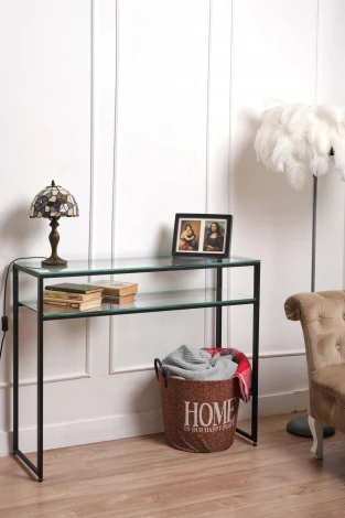 Консольный стол AllConsoles 1041-CB clear черный муар