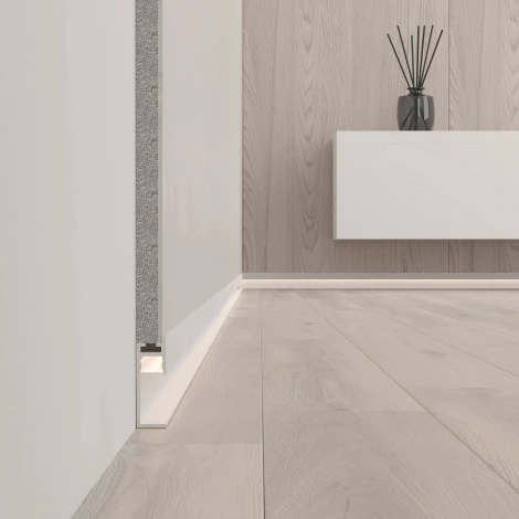 Профиль PLINTUS-H35-F-2000 WHITE (Arlight, Алюминий) 043605