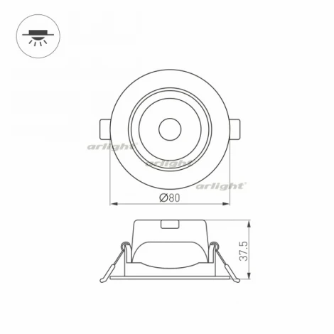 Встраиваемый точечный светильник Arlight 032857 (LED, 220V, круглые)