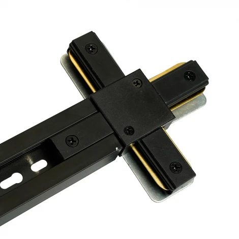 Коннектор Х-образный однофазный для шинопровода черный Feron LD1018 51894