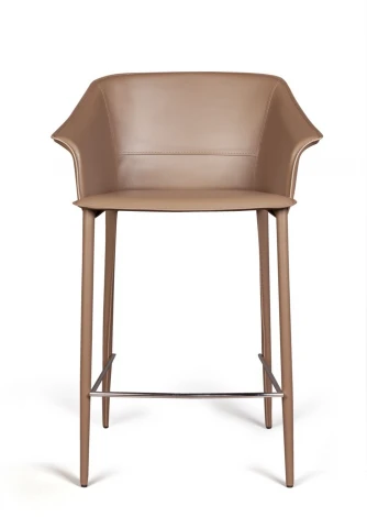Стул полубарный Top Concept GIO, кожа хаки-тауп