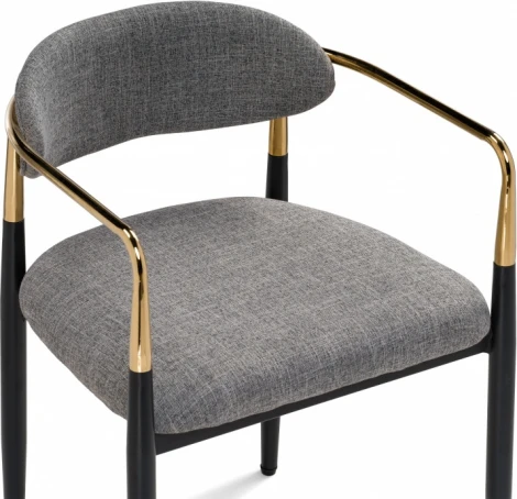 Стул на металлокаркасе Woodville Lord gray / black / gold
