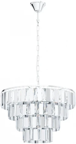Подвесная люстра каскадная Eglo Erseka 99094 (220V, хрусталь, на цепи)