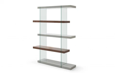 Стеллаж HC-SC-001-A SO-323 глянец/белый/орех WA01-M-100 ESF 5773