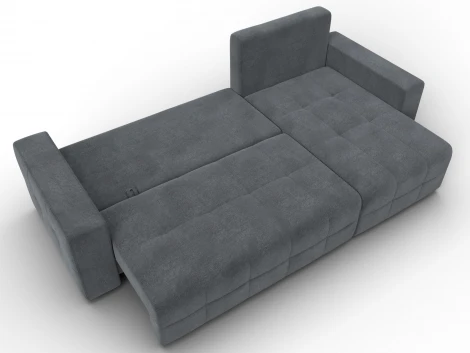 Диван угловой Лига-122 угол универсальный (ДСП,Брус,Велюр/Светло-серый) Лига Диванов 137612