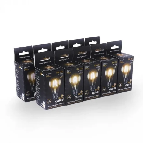 Лампочка светодиодная E27 8W 220V 2700K Gauss 102802108