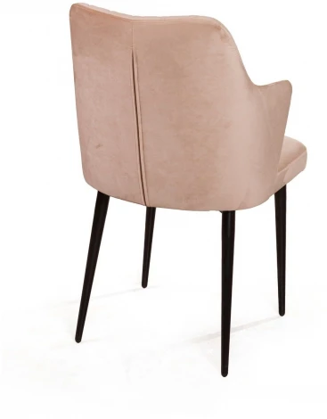 Стул с подлокотниками Hunt ромб, бархат бежевый 5 / чёрный конус Top Concept 74794