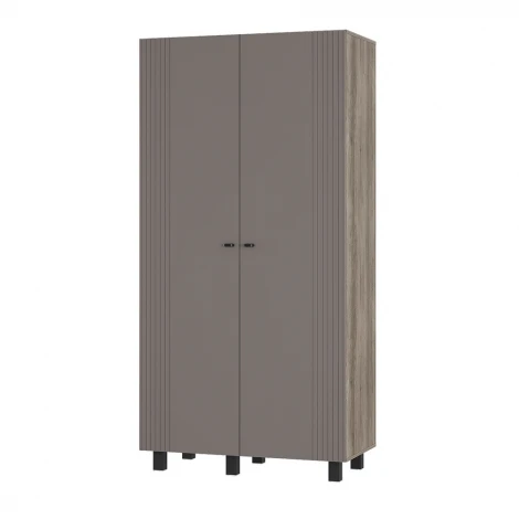 Шкаф БТС 2-х створчатый Олива ШК-03, Дуб каньон, Муссон софт