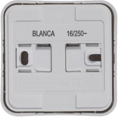 Розетка накладная с заземлением и шторками (белый) Systeme Electric Blanca BLNRA011111