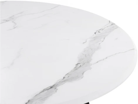 Деревянный стол Notta Абилин 100 мрамор белый / черный матовый 517038