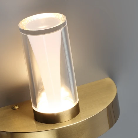 Бра Odeon Light Defance 7144/5WL античная бронза/акрил/металл IP20 LED 5W 402Лм 3000K 180° 220V