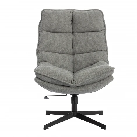 Кресло лаунж Reflex/Рефлекс с пуфом велюр/букле (HYP), светло-серый Tetchair 25506