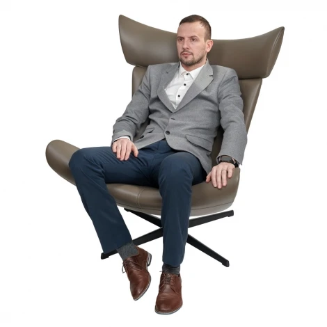 Кресло IMOLA графит, искусственная замша