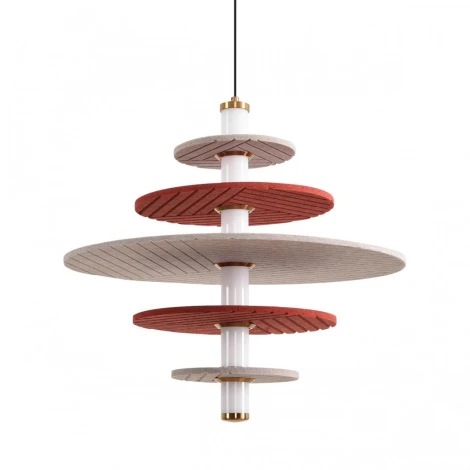 Подвесной светильник светодиодный Lumion Felta 8296/14ALчерный/бежевый/бурый, металл/фетр/акрил LED 14W 3000K 220V (на проводе, круглые)