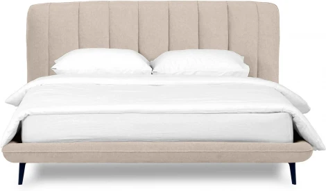 Кровать Amsterdam ОГОГО (арт.751168), (Велюр/Бежевый)