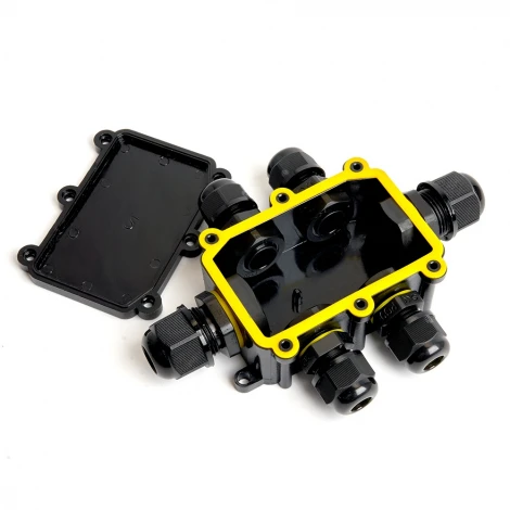 Распределительная коробка на 6 выходов (черный) Stekker 49124