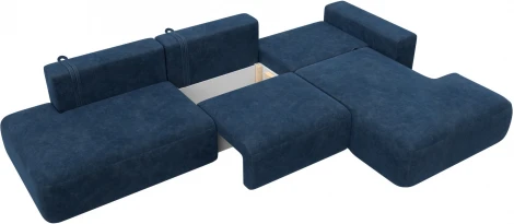 Диван угловой Лига-036 НПБ Модерн Лонг правый угол Лига Диванов (Велюр) арт.127747