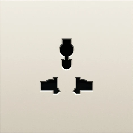 Накладка для розетки мультистандарт, со шторками 16A 250 В~, слоновая кость Donel S08 DS11655