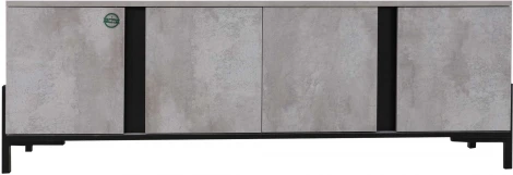 Тумба ТВ Ивару НЕКСТ - 1 Цемент светлый, Черный