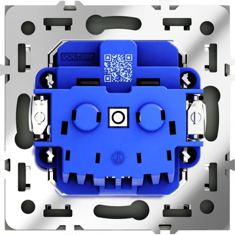 Розетка с заземлением (титан) Voltum S70 VLS040106