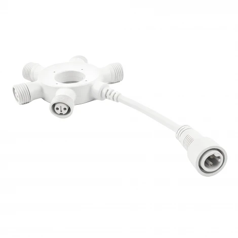 Соединитель для гирлянд серии F90RPO, круговой 1 вход-5 выходов белый Uniel UTC-F90 Y6 WHITE