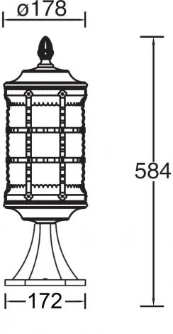 Наземный фонарь Oasis Light BARSELONA 81204 SB1 Bl (220V, IP44)