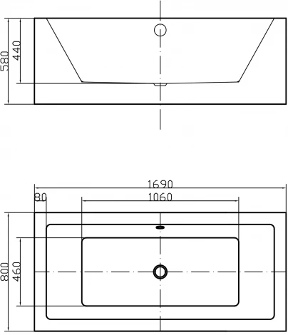 Акриловая ванна Swedbe Vita 8824