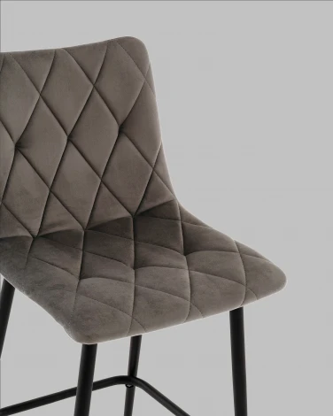 Стул полубарный Одди Diamond велюр темно-серый Stool Group арт.УТ000040901