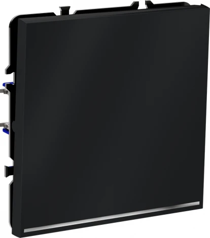 Проходной переключатель одноклавишный с подсветкой (графит) Voltum S70 VLS010407