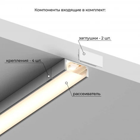 Накладной профиль для светодиодной ленты Hesby Lighting Line HSBL_0195