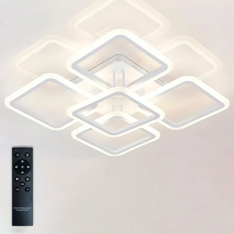 Потолочная люстра светодиодная с пультом ДУ 80W, белый, LED Natali Kovaltseva Sm LED LAMPS 81446