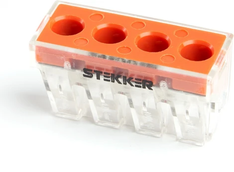 Клемма пружинная 4-х проводная Stekker 39870
