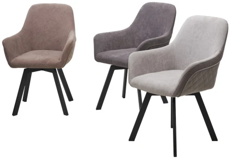 Стул JET 360 град. поворот. B22 Серый, велюр / черный каркас, М-City