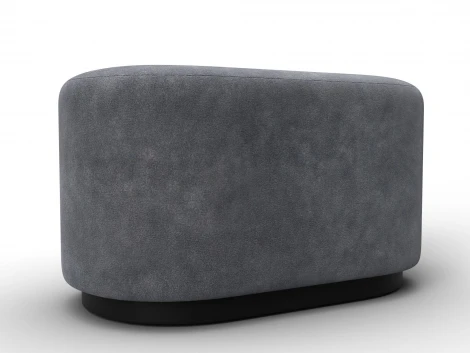 Пуф 007 (ДСП,Фанера/Пластик/Велюр/Темно-серый) Лига Диванов 132516