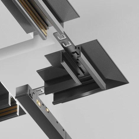 Угол-соединитель 45 встраиваемый под ГКЛ 12,5мм, черный Maytoni Technical Accessories for tracks Exility X TRA239CLS-42.12B