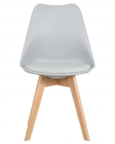 Стул обеденный JERRY SOFT (ножки светлый бук, цвет сиденья светло-серый (GR-01))