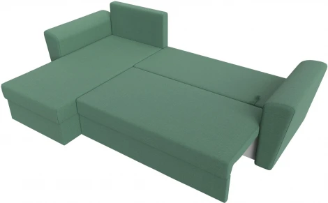 Диван угловой Амстердам Лайт левый угол (Зеленый/Рогожка) Лига Диванов арт.121171L