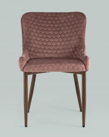 Стул Stool Group Ститч Хани велюр пыльно-розовый ножки дерево УТ000031317