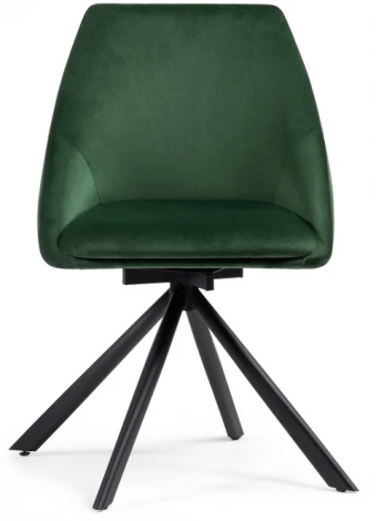 Стул Woodville на металлокаркасе Окленд крутящийся темно-зеленый / черный 551066