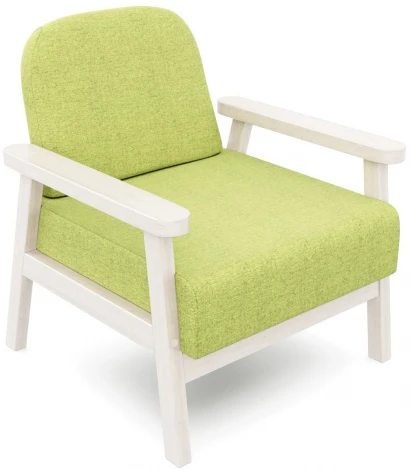 Кресло Arsko Флори беленый дуб рогожка зеленая