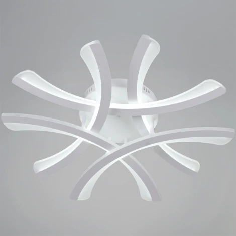 Потолочная люстра светодиодная на штанге с пультом с регулировкой цветовой температуры, яркости и с ночным режимом Reluce 94090-0.3-05 WH