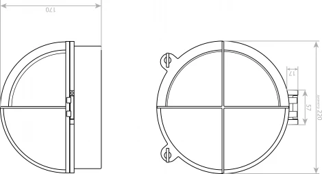 Настенный светильник уличный Covali WL-51713 (220V, круглые, IP54)