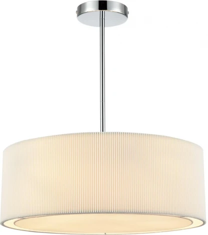 Потолочная люстра на штанге Lumion Zigrisa 8110/5 хром/белый, металл/текстиль E14 5*40W 220V (круглые)