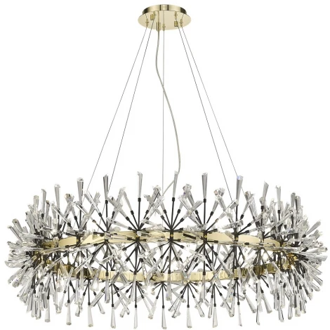 Подвесной светильник Floriane WE119.28.303 Wertmark (220V, хрусталь, на тросе)