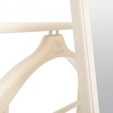 Вешалка с зеркалом Leset Сиэтл (Массив бука,Металл,Пластик/Слоновая кость) арт.2000000092362