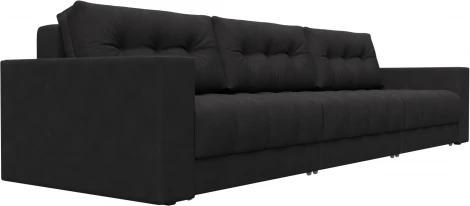 Диван прямой с декором Лига-049 НПБ Лонг Лига Диванов (Замша) арт.128444