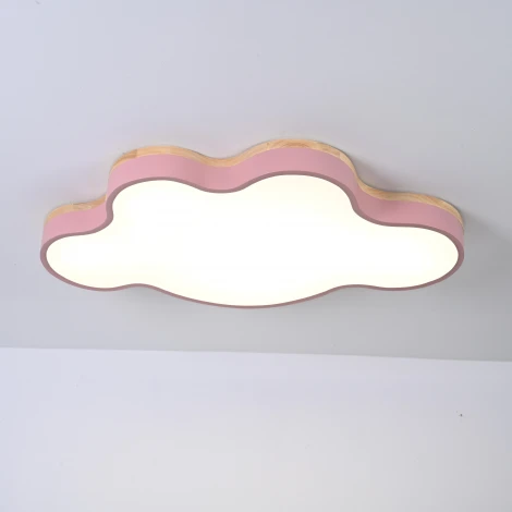 Потолочный светильник Wi-Fi Cloud Eco D83 Pink By ImperiumLoft Cloud-Eco01 (для детской, LED, 220V, голосовое управление, умный дом - Алиса, тучи)